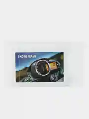 Красный настольные часы "Мотоцикл с фоторамкой"