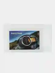 Черный настольные часы "Мотоцикл с фоторамкой"