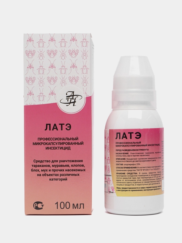 Латэ средство от тараканов, клопов, муравьев, мух, кожеедов, сверчков, чешуйниц, пауков
