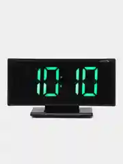 Черный настольные LED-цифровые часы, будильник, термометр