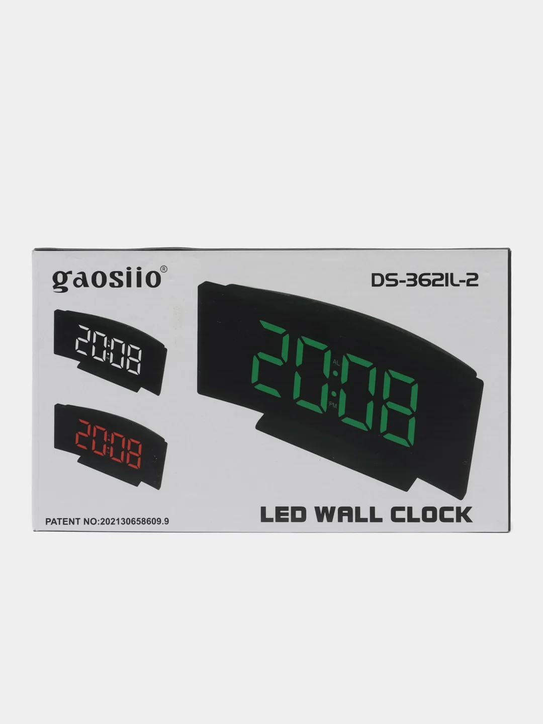 Черный настольные LED-цифровые часы, будильник, термометр