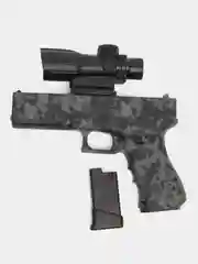 Песочный хаки автомат SUPER POWER MACHINE GUN, пневмотический, с электрическим приводом