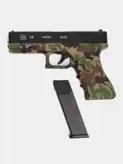 Тёмно-зелёный пистолет Glock 18 композитный AIR SPORT GUN A1 (USE 6MM BB BULLET)