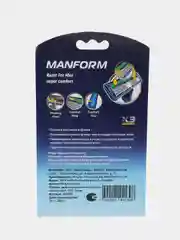 Станок для бритья бритва для мужчин MANFORM X3 PREMIUM COMFORT с тремя лезвиями, 21  штука