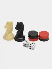 Настольная игра 3 в 1": нарды, шахматы, шашки, магнитная доска, 24,5 х 24,5 см