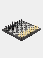 Настольная игра 3 в 1": нарды, шахматы, шашки, магнитная доска, 24,5 х 24,5 см