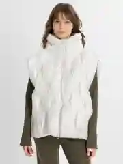Белый жилет женский, утепленный