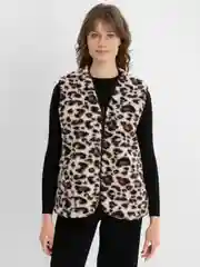 Коричневый женский жилет Tap Moda жаккард, из овечьей шерсти