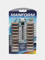 Станок для бритья бритва для мужчин MANFORM X3 PREMIUM COMFORT с тремя лезвиями, 21  штука