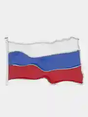 Багровый брошь мужская и женская "Полиция, флаг"