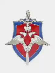 Лазурный брошь мужская и женская "Полиция, флаг"