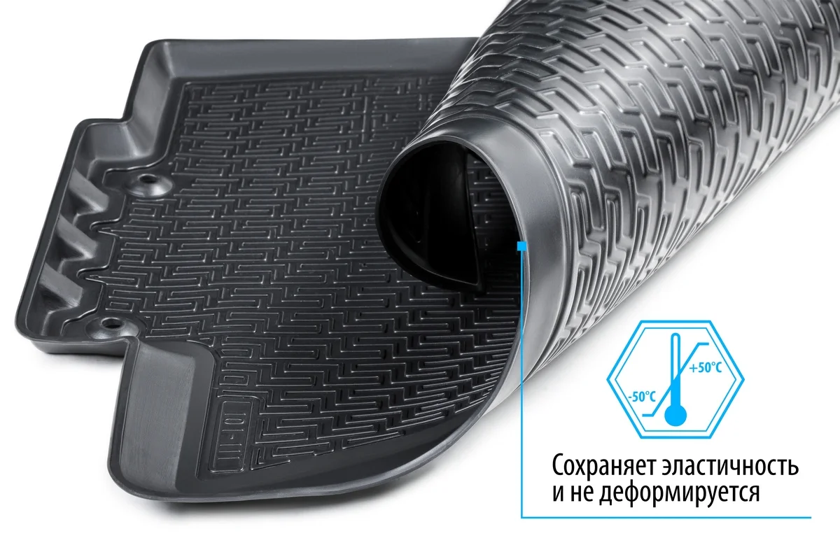Коврики в салон Rival Renault Logan II SD 14- / Logan Stepway SD 18-, полиуретан, 14702001