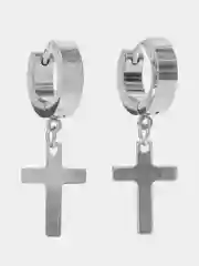 Серебряный серьги кресты бижутерия, висячие, унисекс, крестики