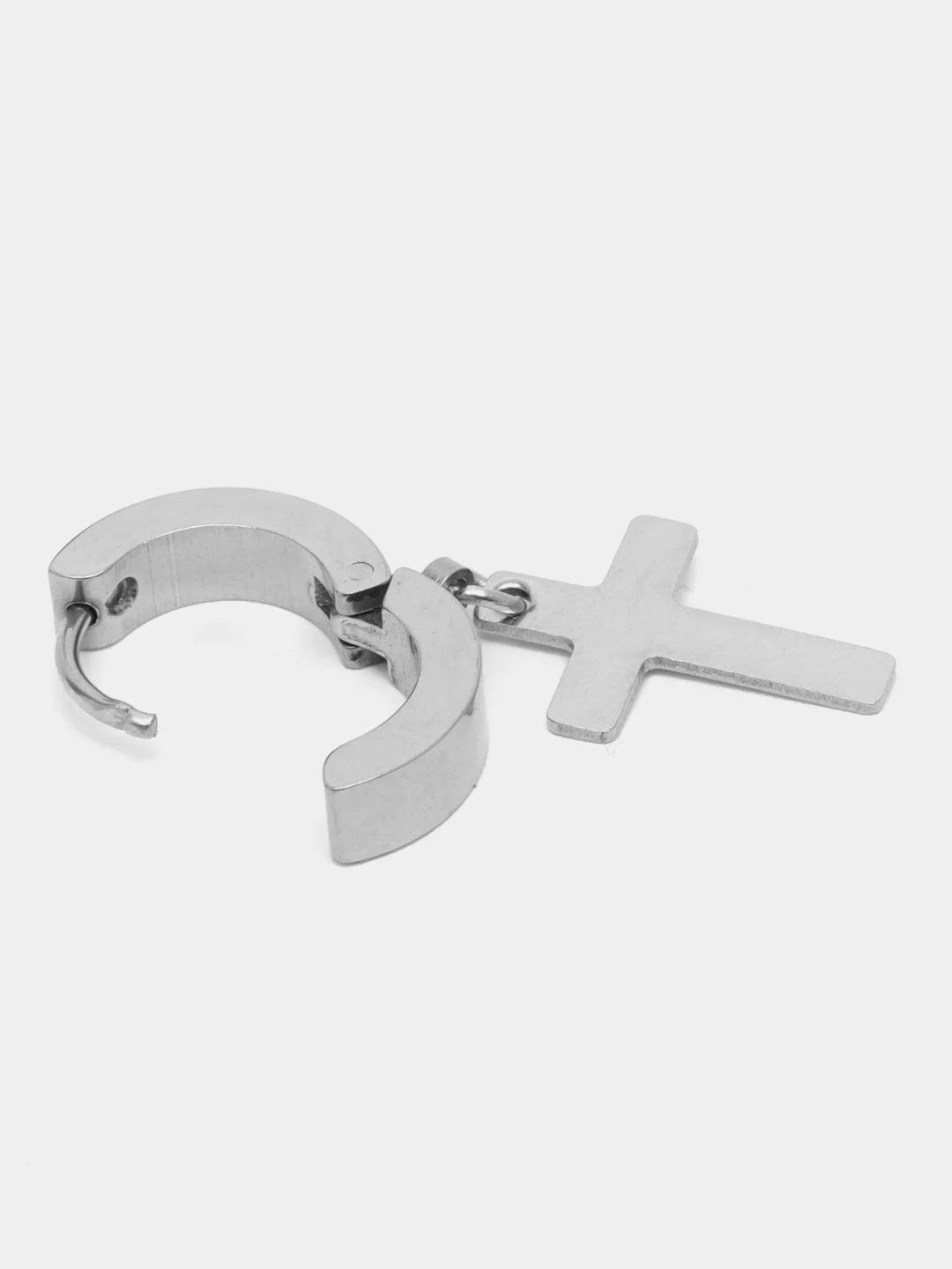 Серебряный серьги кресты бижутерия, висячие, унисекс, крестики
