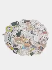 Аметистовый наклейки-стикеры котики мемы, 50 штук. Стикерпак с котиками и собачками, скрапбукинг. Таро