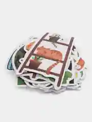 Бирюзовый наклейки-стикеры котики мемы, 50 штук. Стикерпак с котиками и собачками, скрапбукинг. Таро