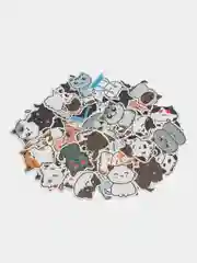 Медный наклейки-стикеры котики мемы, 50 штук. Стикерпак с котиками и собачками, скрапбукинг. Таро