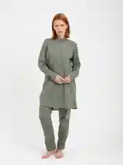 Зелёный хаки комплект мусульманский Lilians: туника и брюки