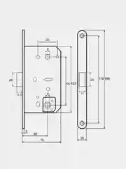 Черный межкомнатный механизм VETTORE WC 410 B-S KEVLAR MBP (черный матовый)
