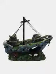 Декорация для аквариума "Затонувший корабль", 13,5 х 5 х 12 см