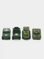 Набор военной техники 4 шт., модельки машин, танк, набор игрушечных военных машин