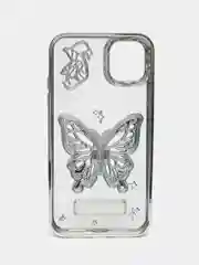 Аметистовый чехол на Айфон Apple IPhone  11 12 13 14 Pro Max с подставкой бабочка
