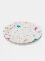 Белый наборы одноразовой посуды/ Новогодние тарелки бумажные одноразовые, в наборе 6/10/20 шт