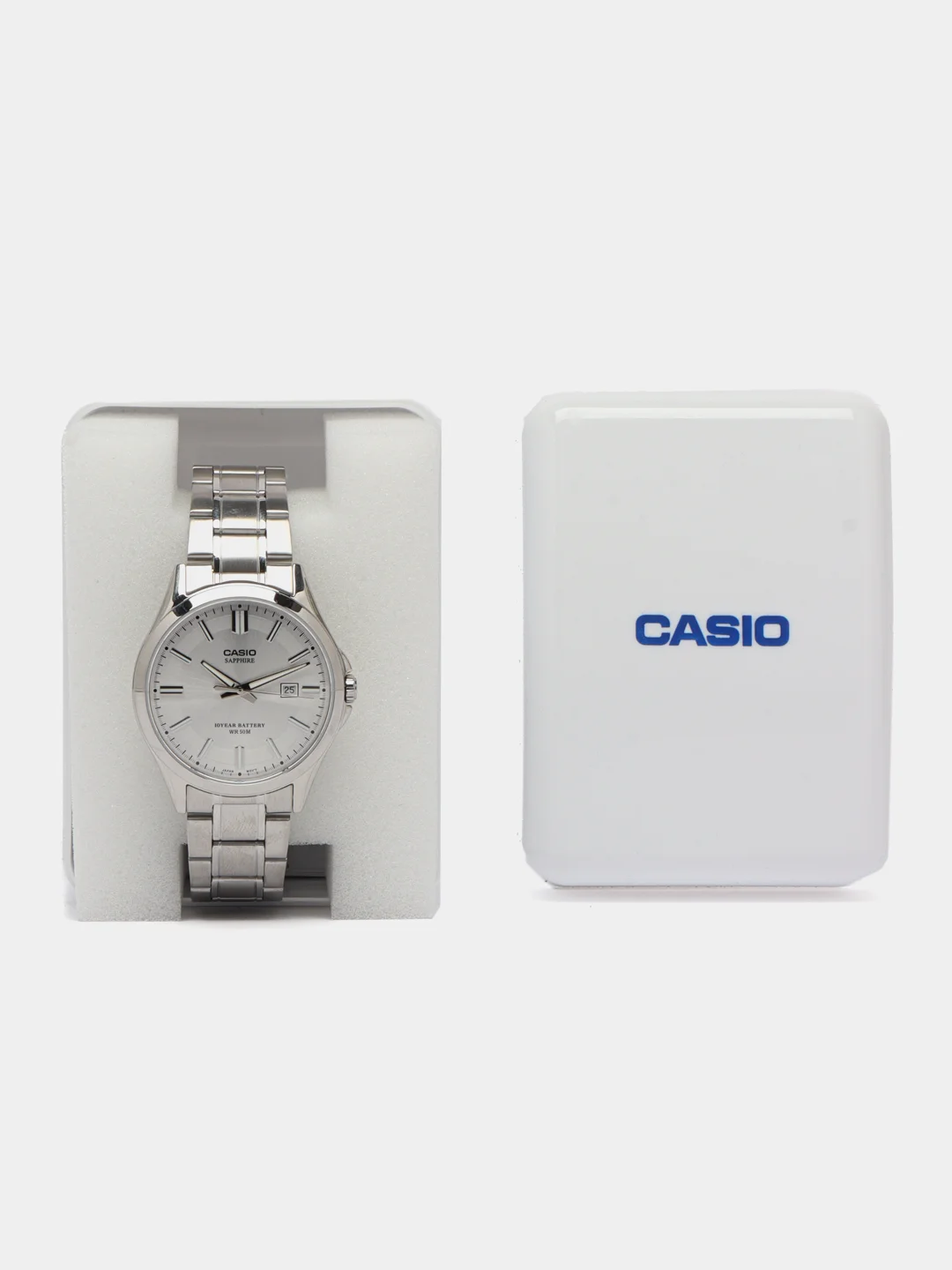 Белый японские наручные часы Casio Collection MTS-100