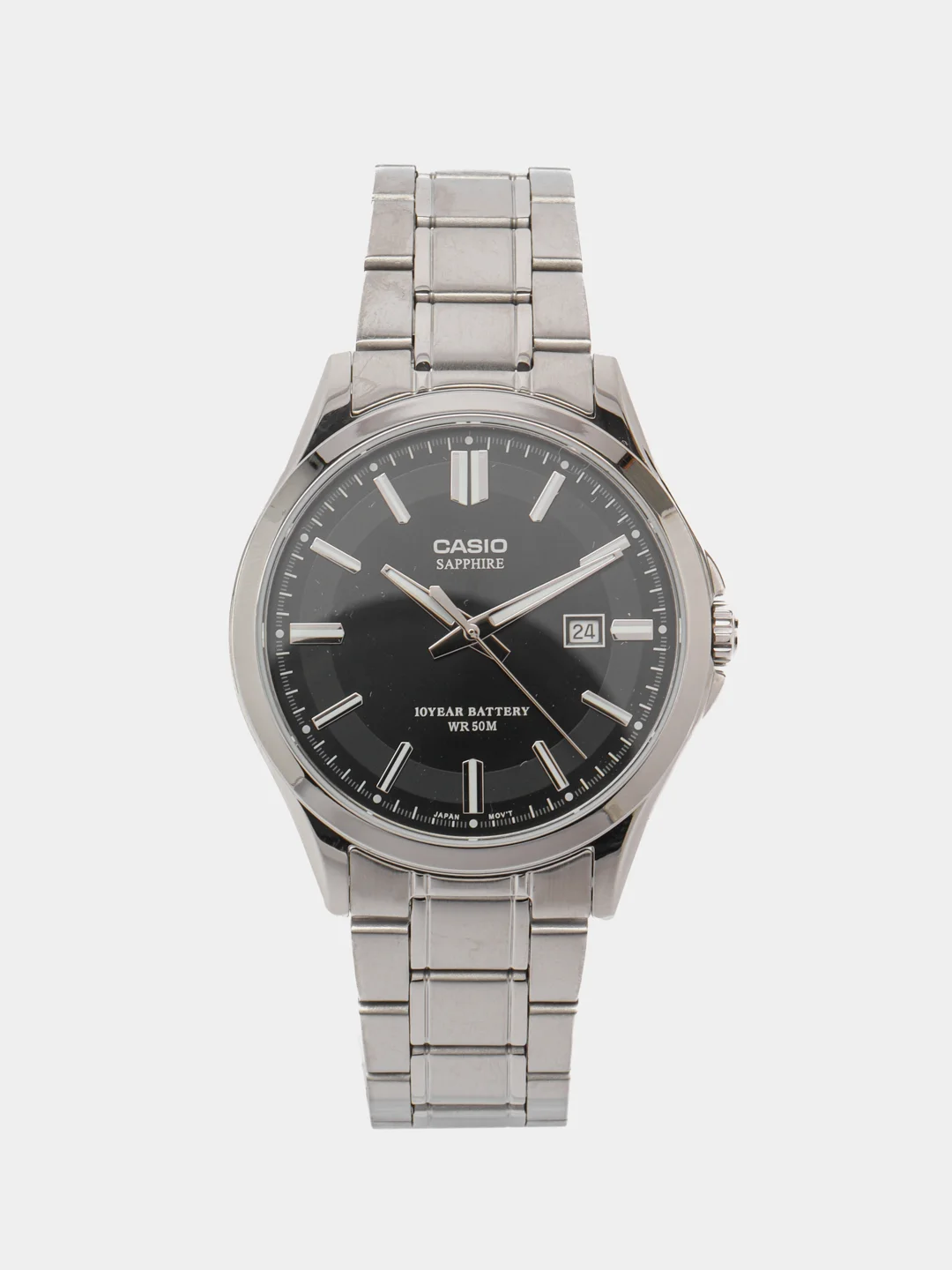 Серебряный японские наручные часы Casio Collection MTS-100