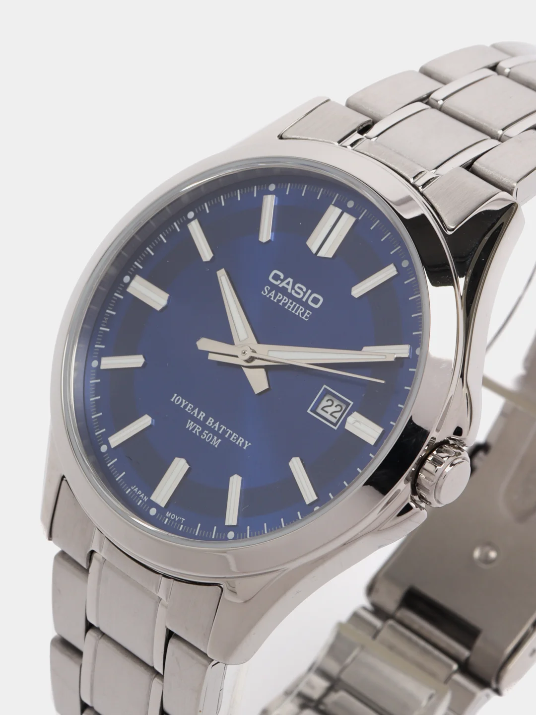 Серебряный японские наручные часы Casio Collection MTS-100