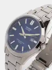 Серебряный японские наручные часы Casio Collection MTS-100