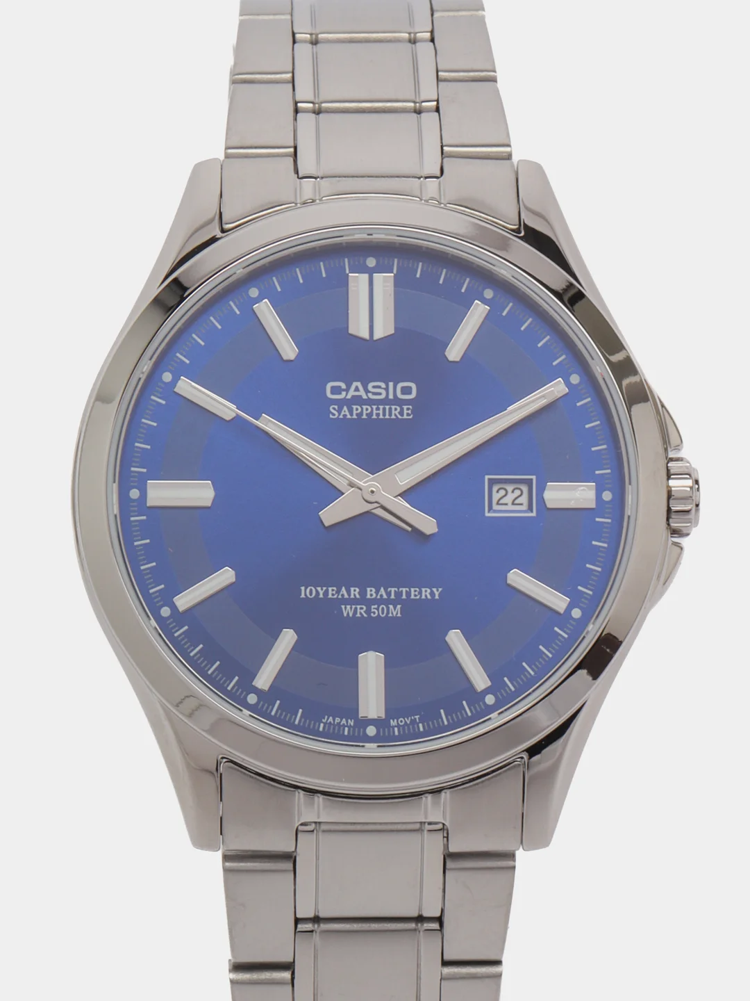Серебряный японские наручные часы Casio Collection MTS-100