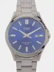 Серебряный японские наручные часы Casio Collection MTS-100