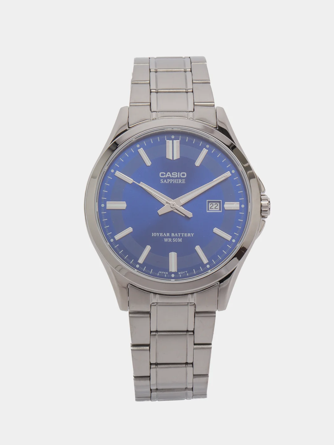 Синий японские наручные часы Casio Collection MTS-100