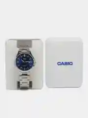 Серебряный японские наручные часы Casio Collection MTS-100