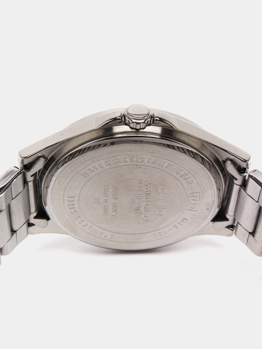 Серебряный японские наручные часы Casio Collection MTS-100