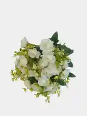 Белый искусственные цветы "Камелия", букет камелий