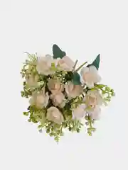 Бежевый искусственные цветы "Камелия", букет камелий