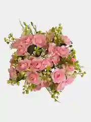 Розовый искусственные цветы "Камелия", букет камелий