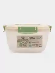 Кремовый контейнер для хранения продуктов с защелками герметичный