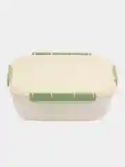 Кремовый контейнер для хранения продуктов с защелками, герметичный