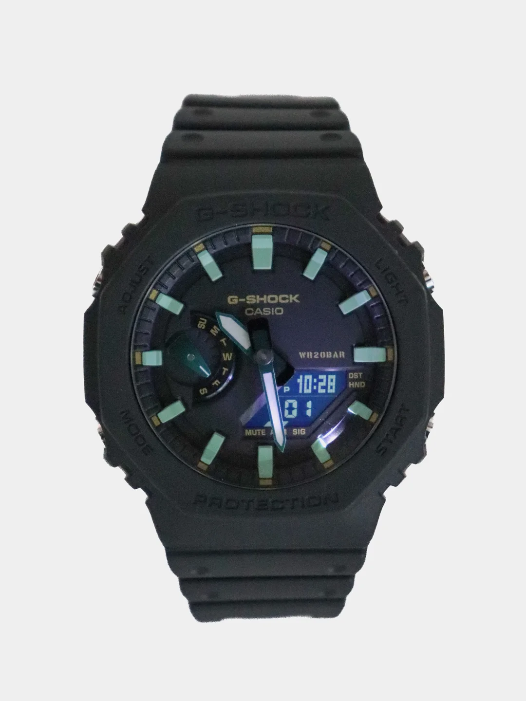 Бирюзовый наручные часы Casio G-SHOCK GA-2100 / GA-100 / DW-5600