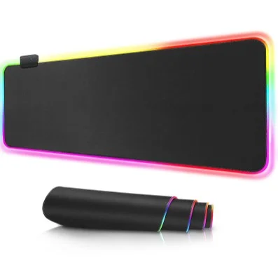 Коврик для мышки, rgb с подсветкой, светящийся коврик под клавиатуру, подарок на Новый год