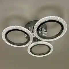 Хром люстра светодиодная потолочная с пультом управления, 42W, до 6-7 кв.м