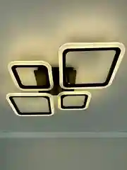 Черный люстра светодиодная потолочная с пультом управления, 84W, до 12 кв.м