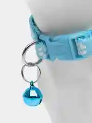 Голубой ошейник для кошек и собак мелких пород с колокольчиком