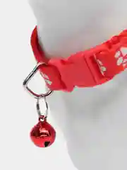 Красный ошейник для кошек и собак мелких пород с колокольчиком