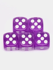 Кости игральные 1.4 х 1.4 см прозрачные