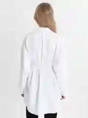 Белый платье на резинке, оверсайз