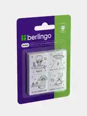 Ластик Berlingo "Aliens", 4шт., 28*28*12мм, флуоресцентный, блистер